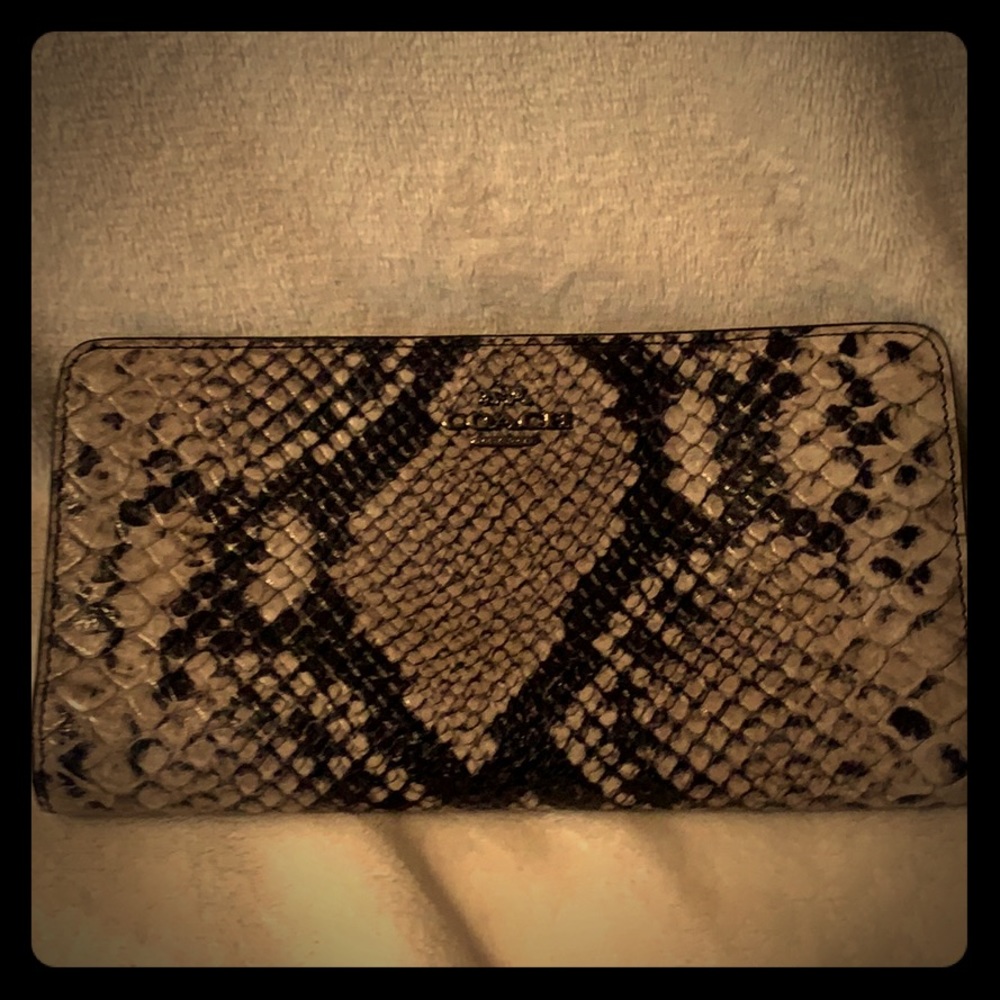 Coach Skinny Python Wallet